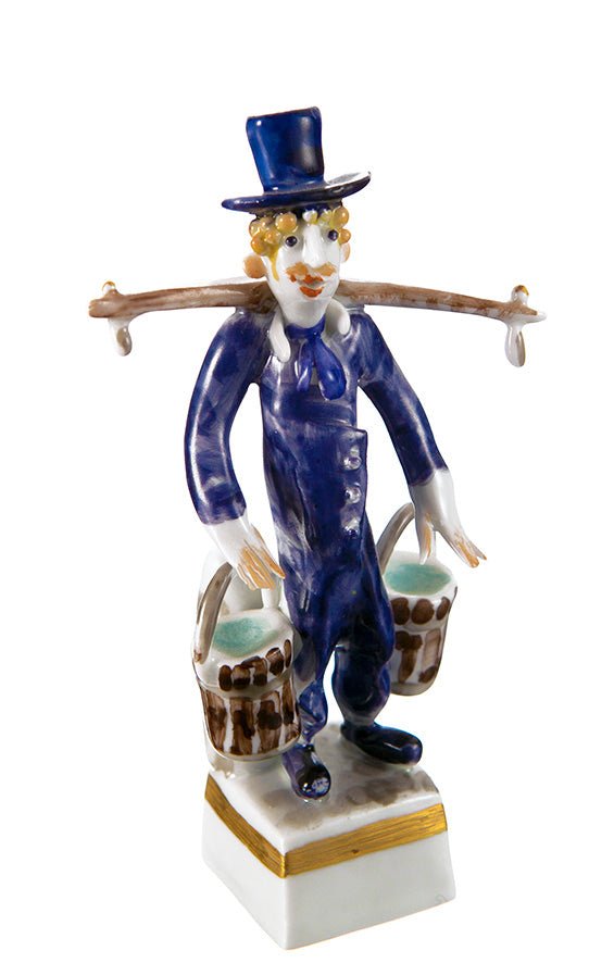 Wasserträger Kleinplastik, Bunt und gold staffiert, | Meissen Kleinplastik 900300 - 83162 - Meissen Weimar
