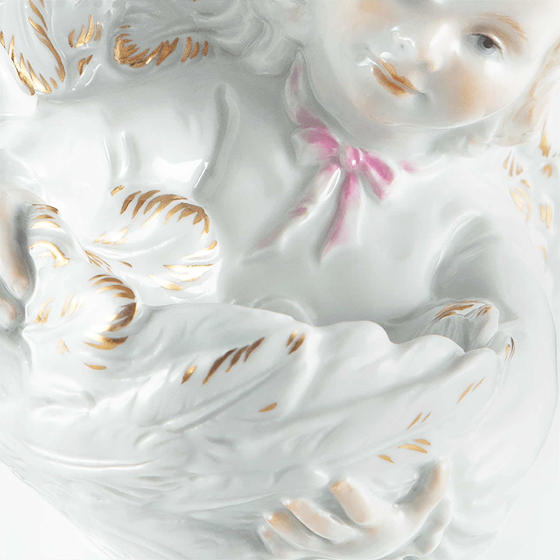 Weihnachtsengel mit Teelichthalter, Bunt und gold staffiert, H 18 cm | Meissen Figuren - Edition Weihnachten 900300 - 83684 - Meissen Weimar