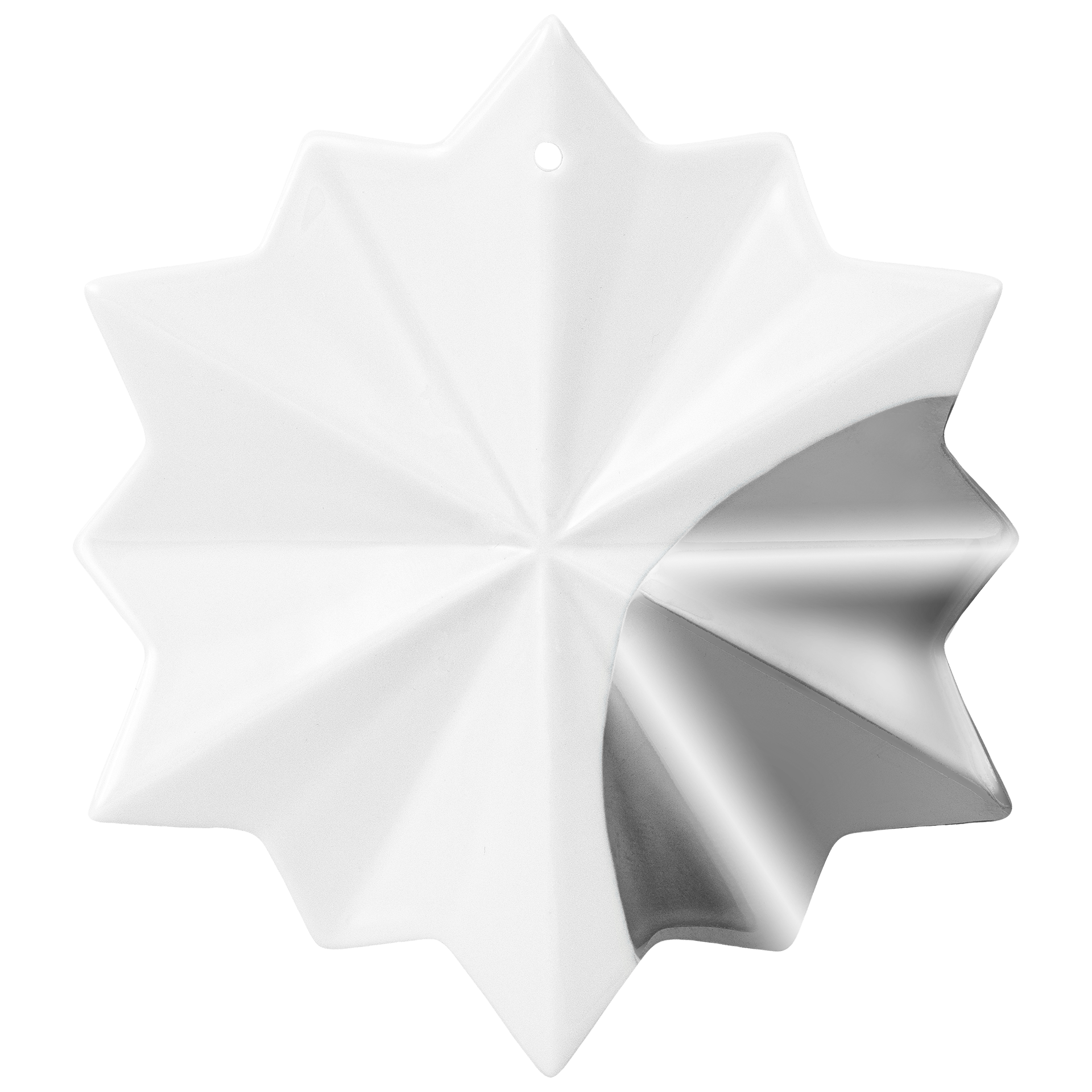 Weihnachtsstern, Platinpunkt, H 10 cm | Meissen Zweigschmuck Weihnachtskollektion 99A534 - 55182 - Meissen Weimar