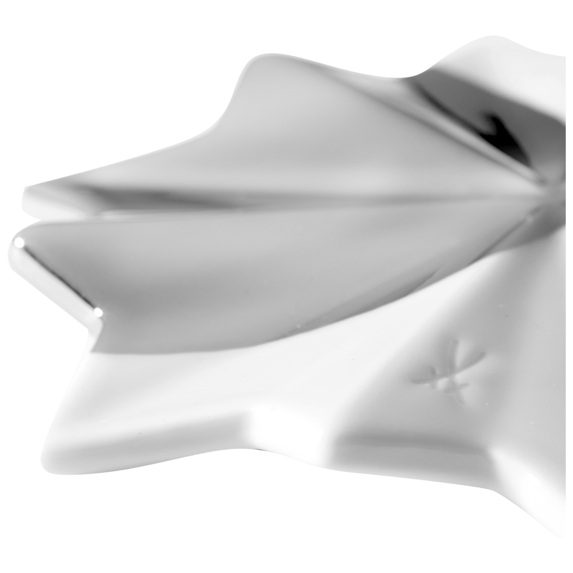 Weihnachtsstern, Platinpunkt, H 10 cm | Meissen Zweigschmuck Weihnachtskollektion 99A534 - 55182 - Meissen Weimar