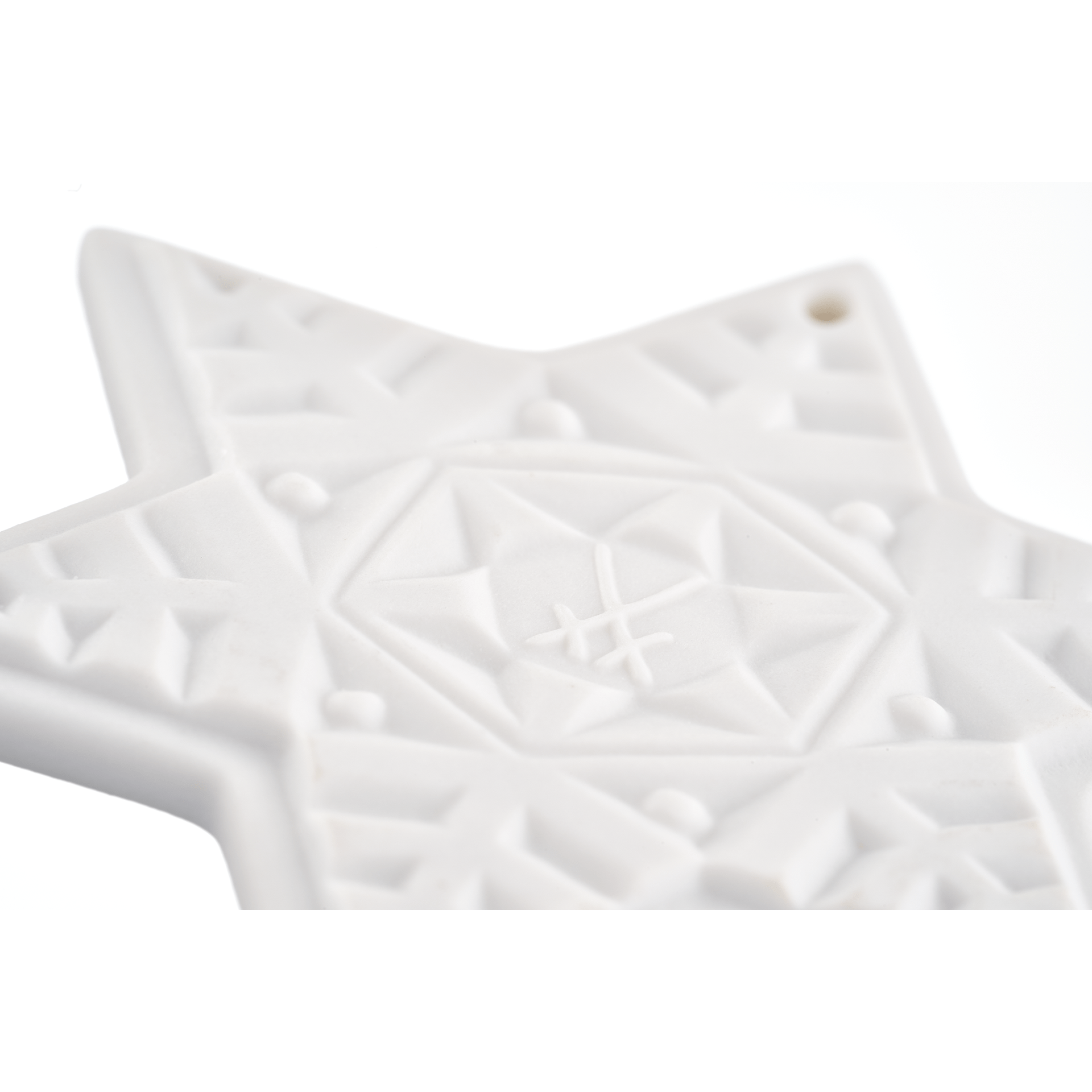 Weihnachtsstern, Weiß, bisquit, H 5,5 cm | Meissen Zweigschmuck Weihnachtskollektion 000003 - 98D19 - Meissen Weimar