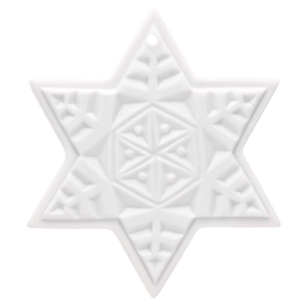 weihnachtsstern schmuck Weihnachtsstern Weiß Biskuit H 5,5 cm