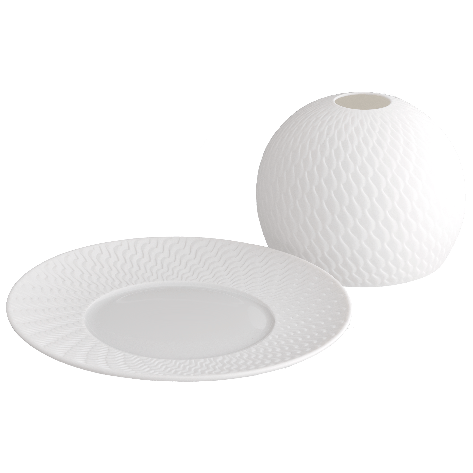 Windlicht, Biskuit Weiß, H 8,5 cm | Meissen Wellenspiel 860101 - 44328 - Meissen Weimar