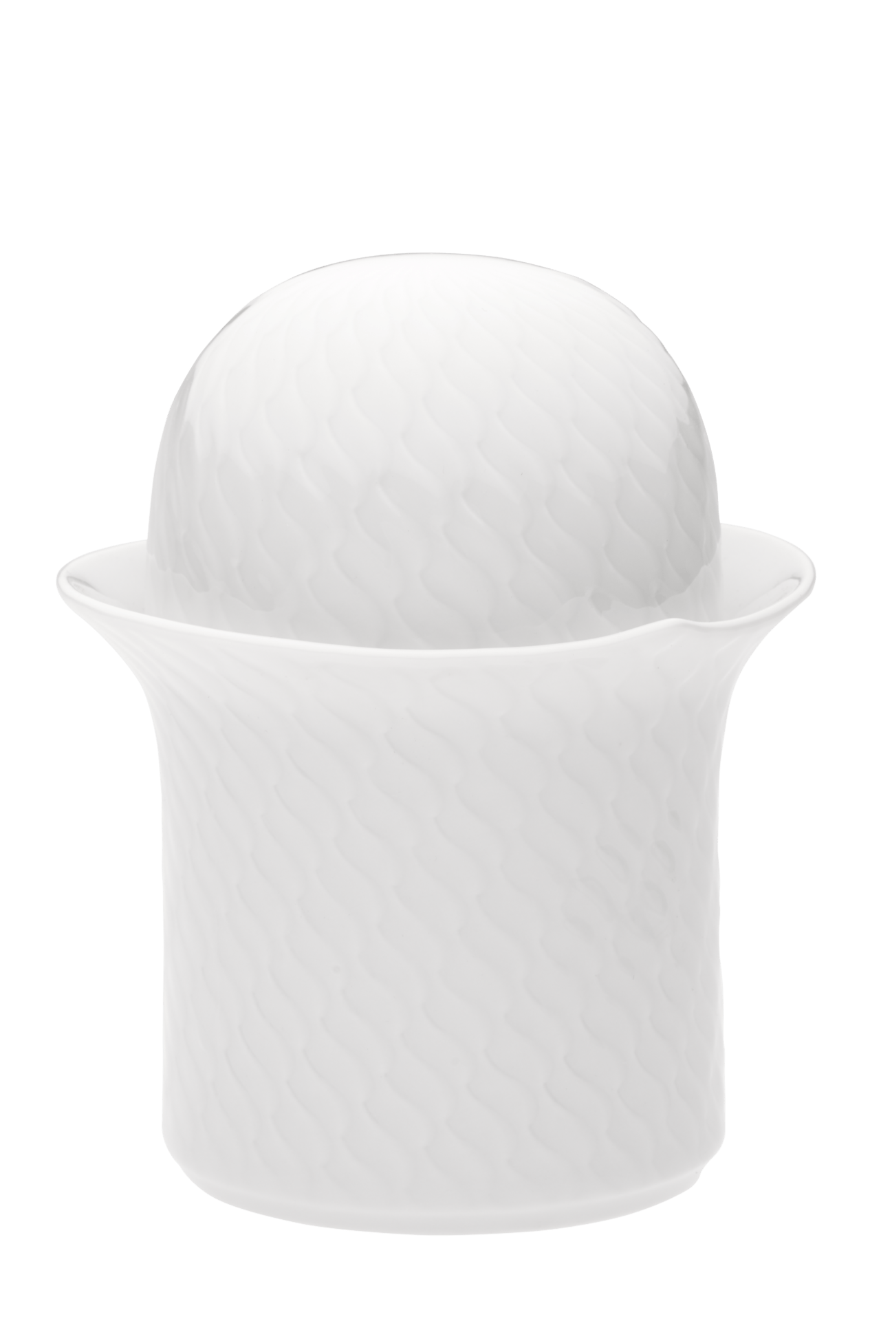 Zuckerdose, Weiß, V 0,1 l | Meissen Wellenspiel Relief 000001 - 29821 - Meissen Weimar