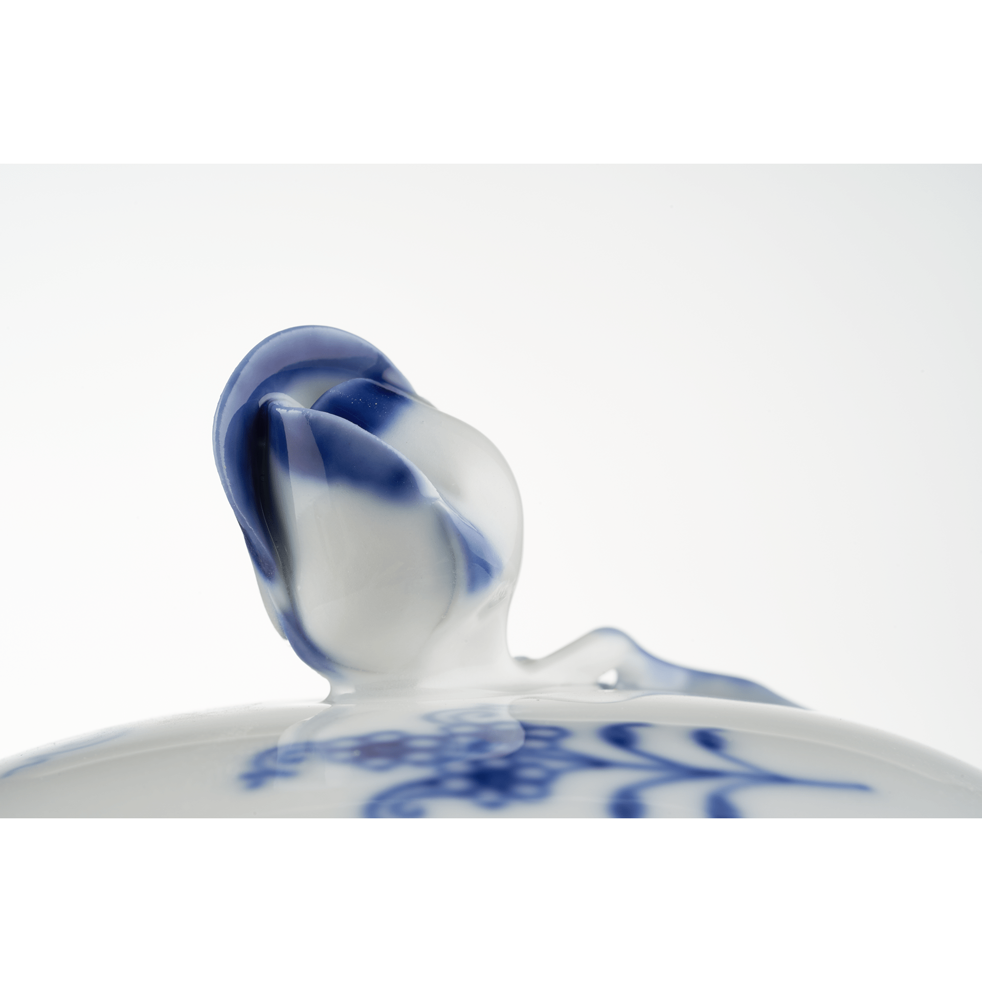 Zuckerdose, Zwiebelmuster, kobaltblau, weißer Rand, Ø 9 cm | Meissen Neuer Ausschnitt 800101 - 00822 - Meissen Weimar