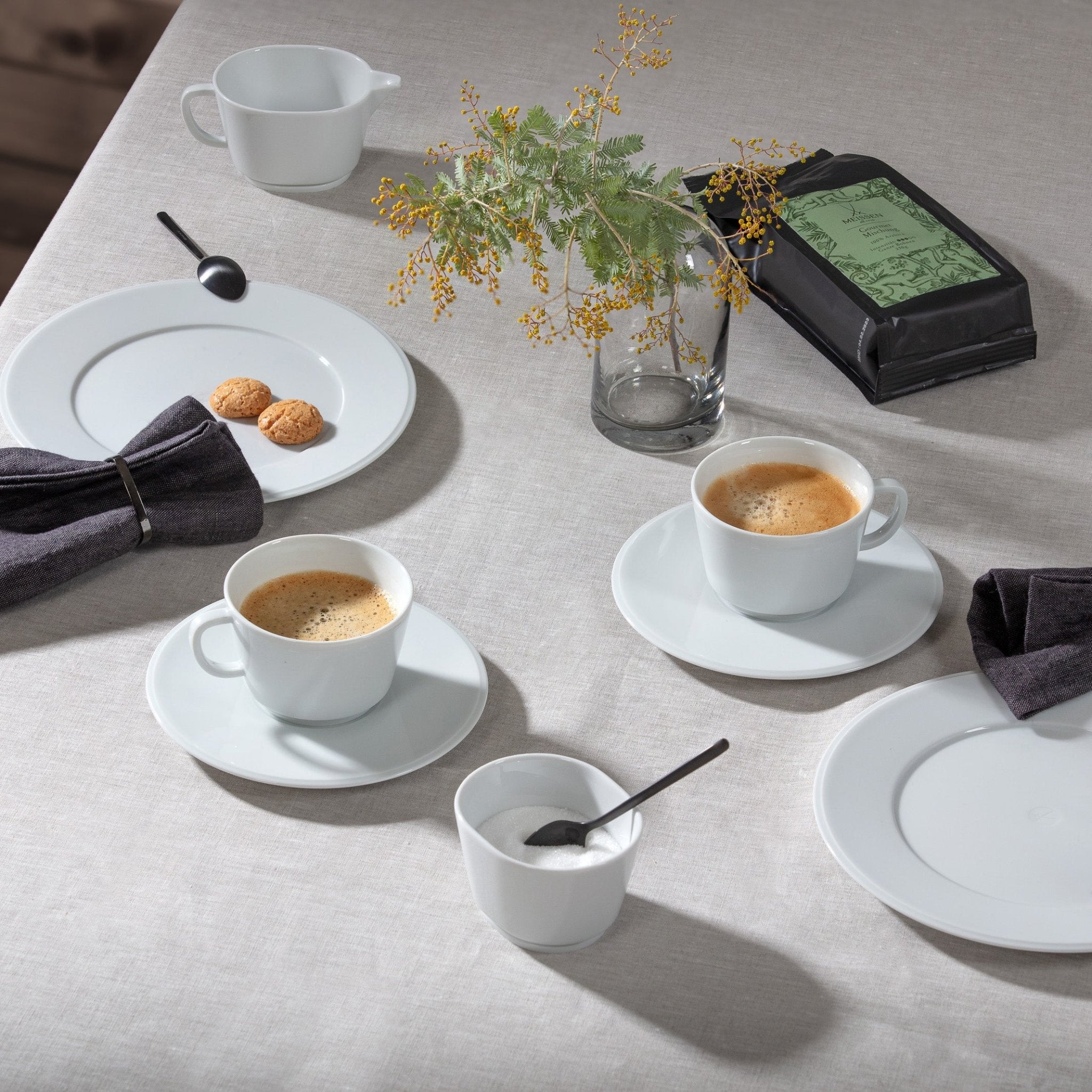 Zuckerschale Weiß L 7 cm x T 6 cm | Meissen Vitruv 000001-43814 - Meissen Weimar