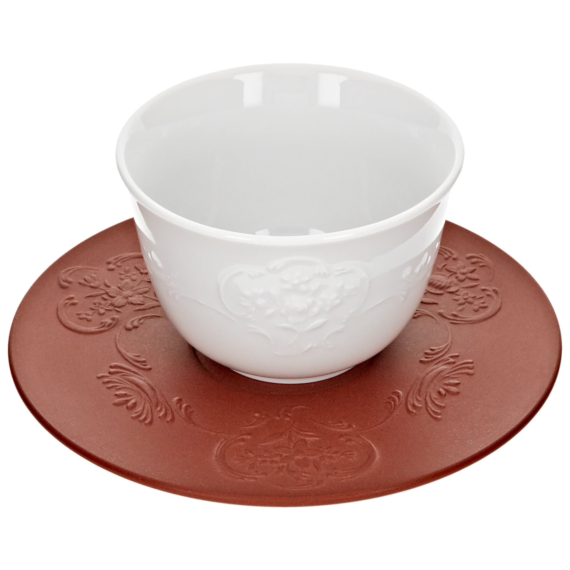 Teeschälchen mit Untertasse, Weiß, H 5.5 cm | Meissen Böttgersteinzeug