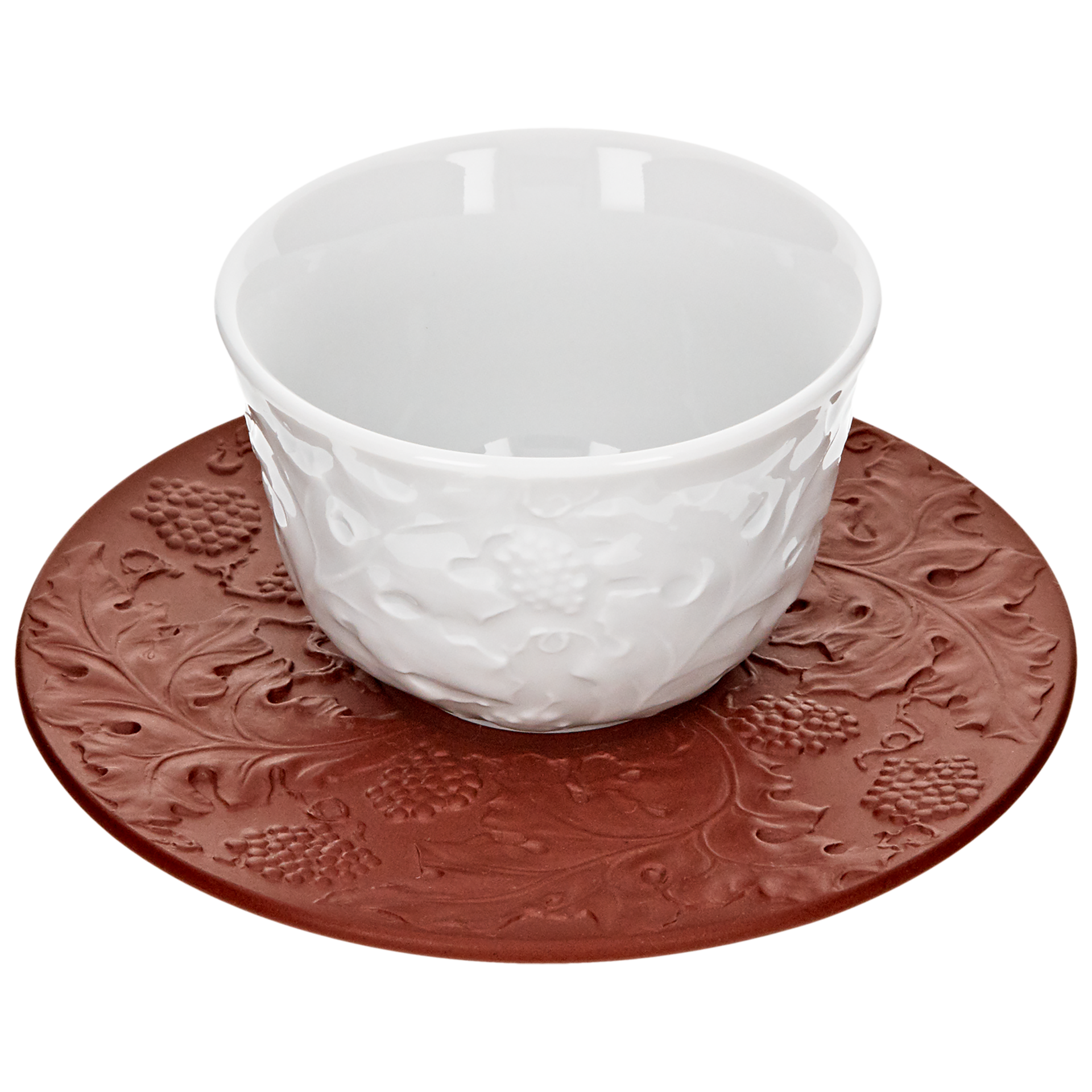Teeschälchen mit Untertasse, Weiß, H 5.5 cm | Meissen Böttgersteinzeug