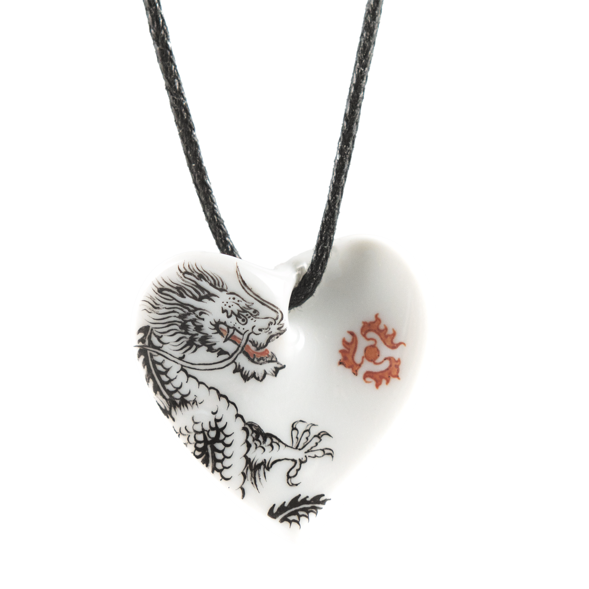 Anhänger, Glücksdrache, H 2,5 cm | Meissen Porzellananhänger