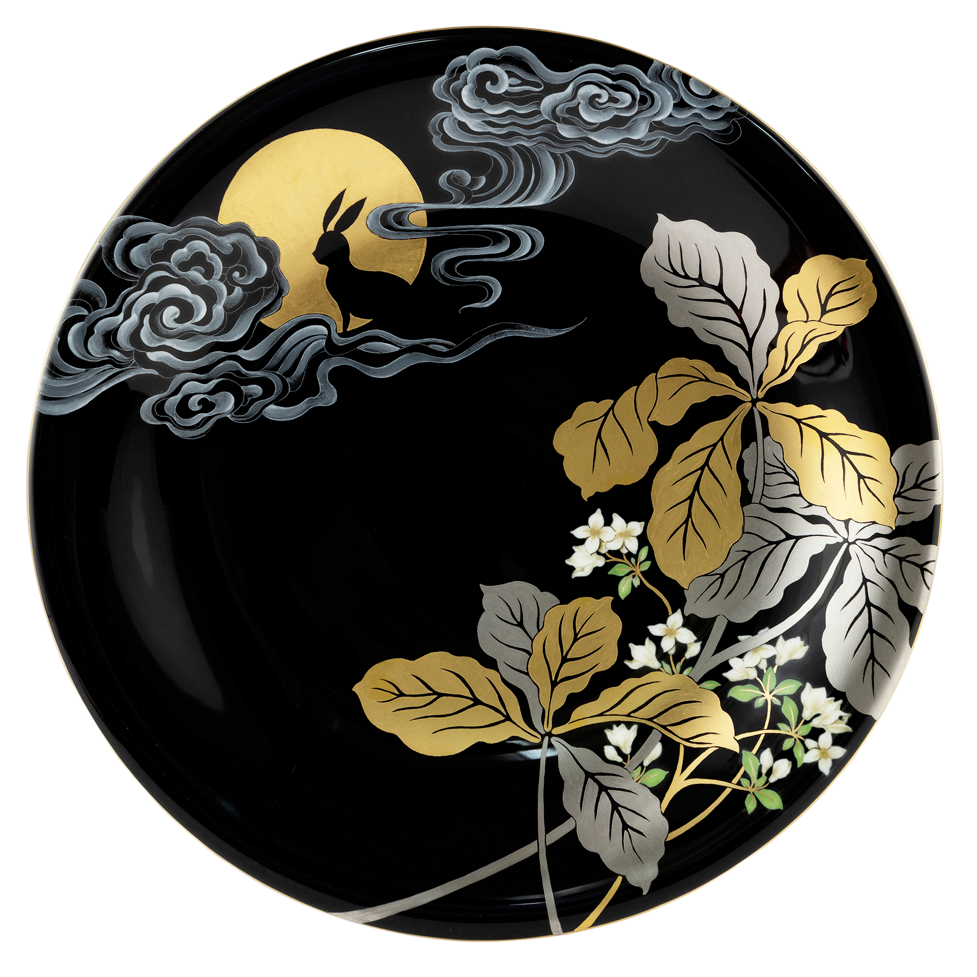 Wandteller Hase auf Mond, Lim. 50, Ø 31 cm | Meissen Limitierte Meisterwerke