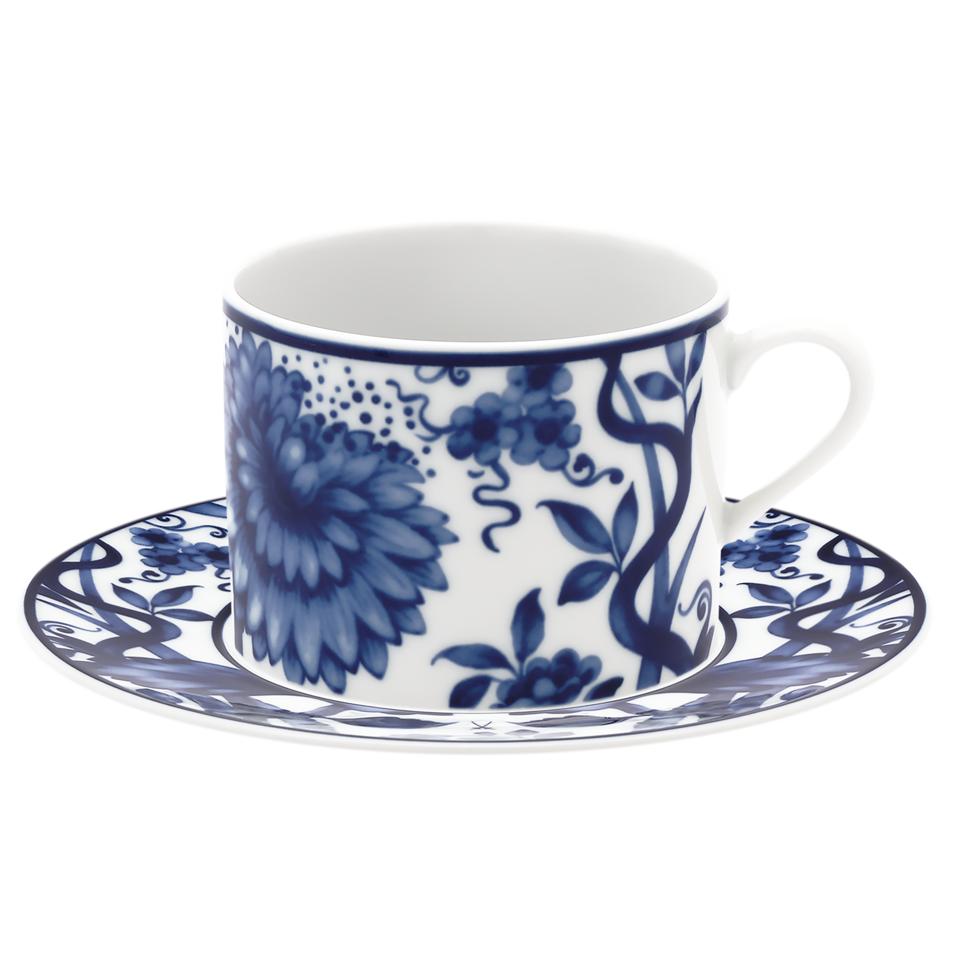 Kaffeetasse Weiß Ø 14,5 cm | Meissen No. 41 Noble Blue