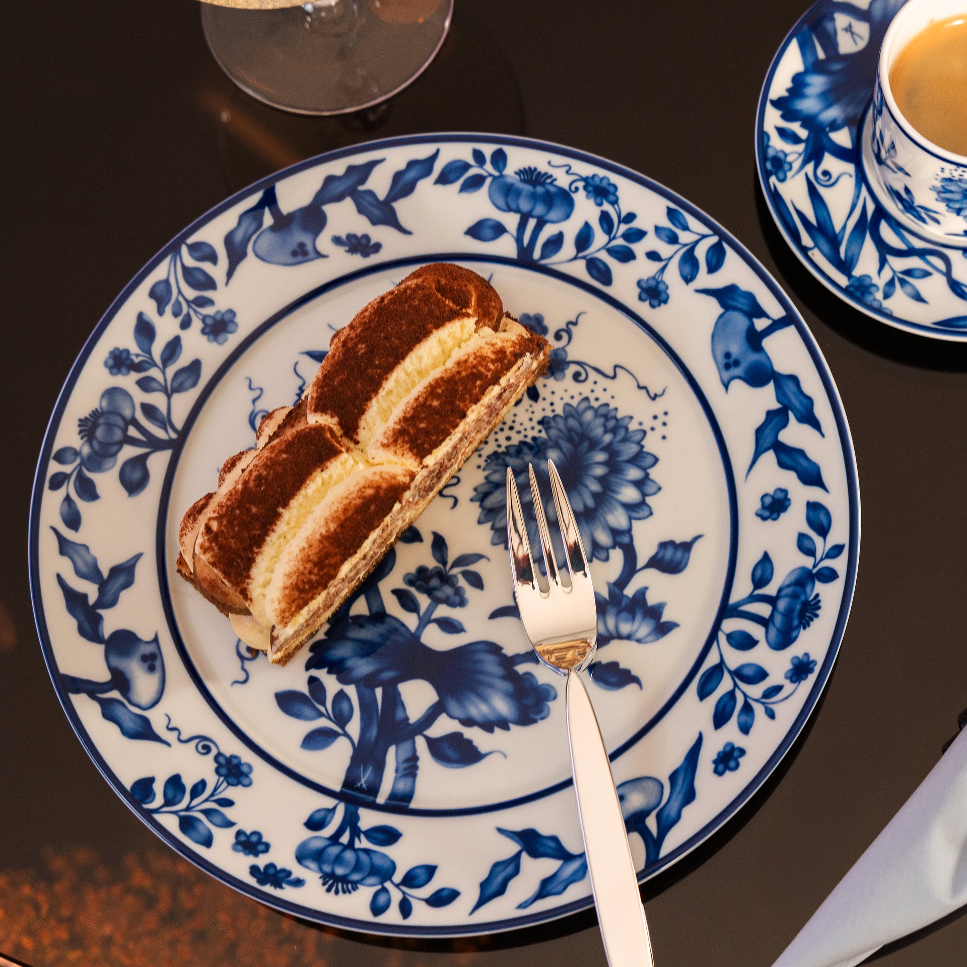 Kaffeetasse Weiß Ø 14,5 cm | Meissen No. 41 Noble Blue