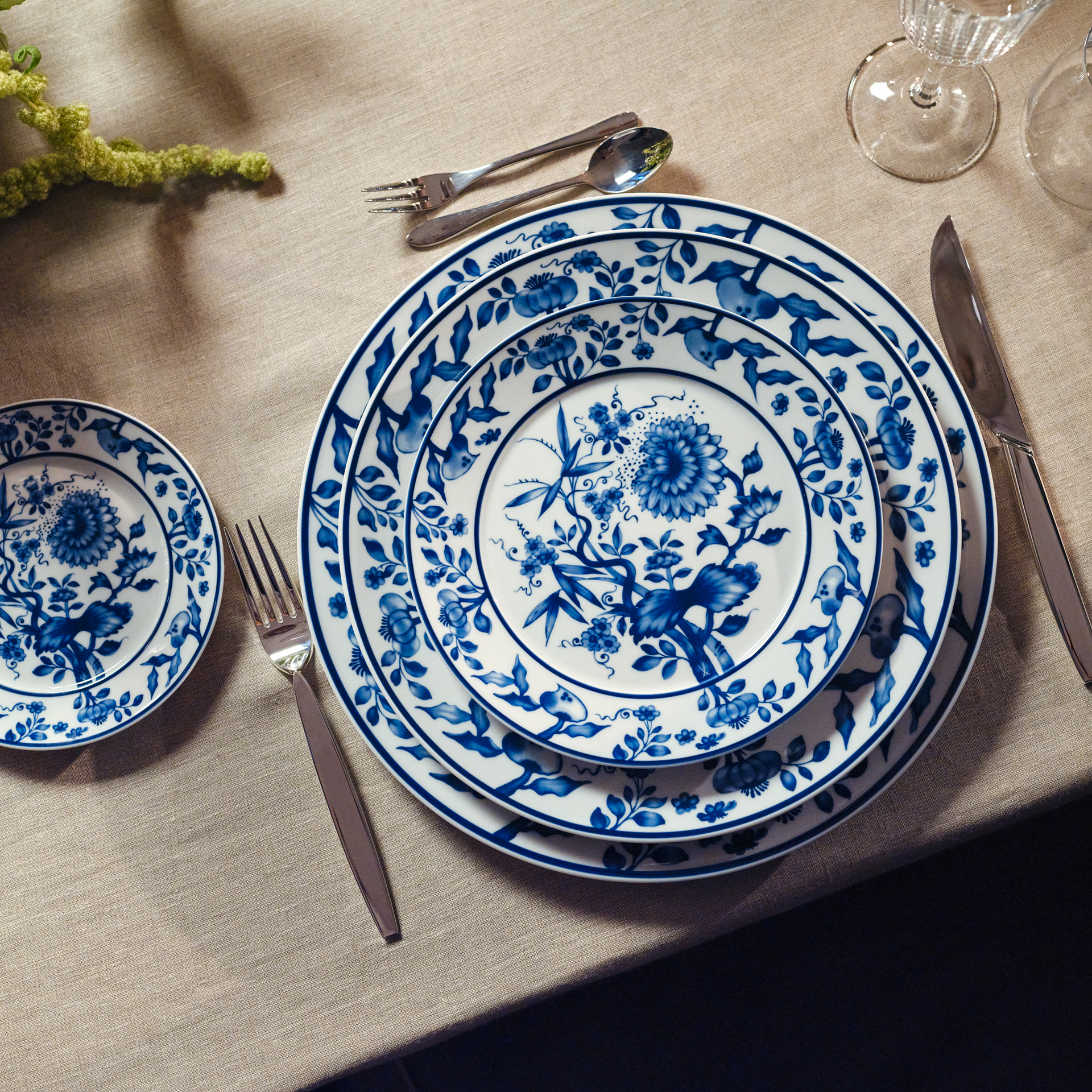 Speiseteller Weiß Ø 29 cm | Meissen No. 41 Noble Blue