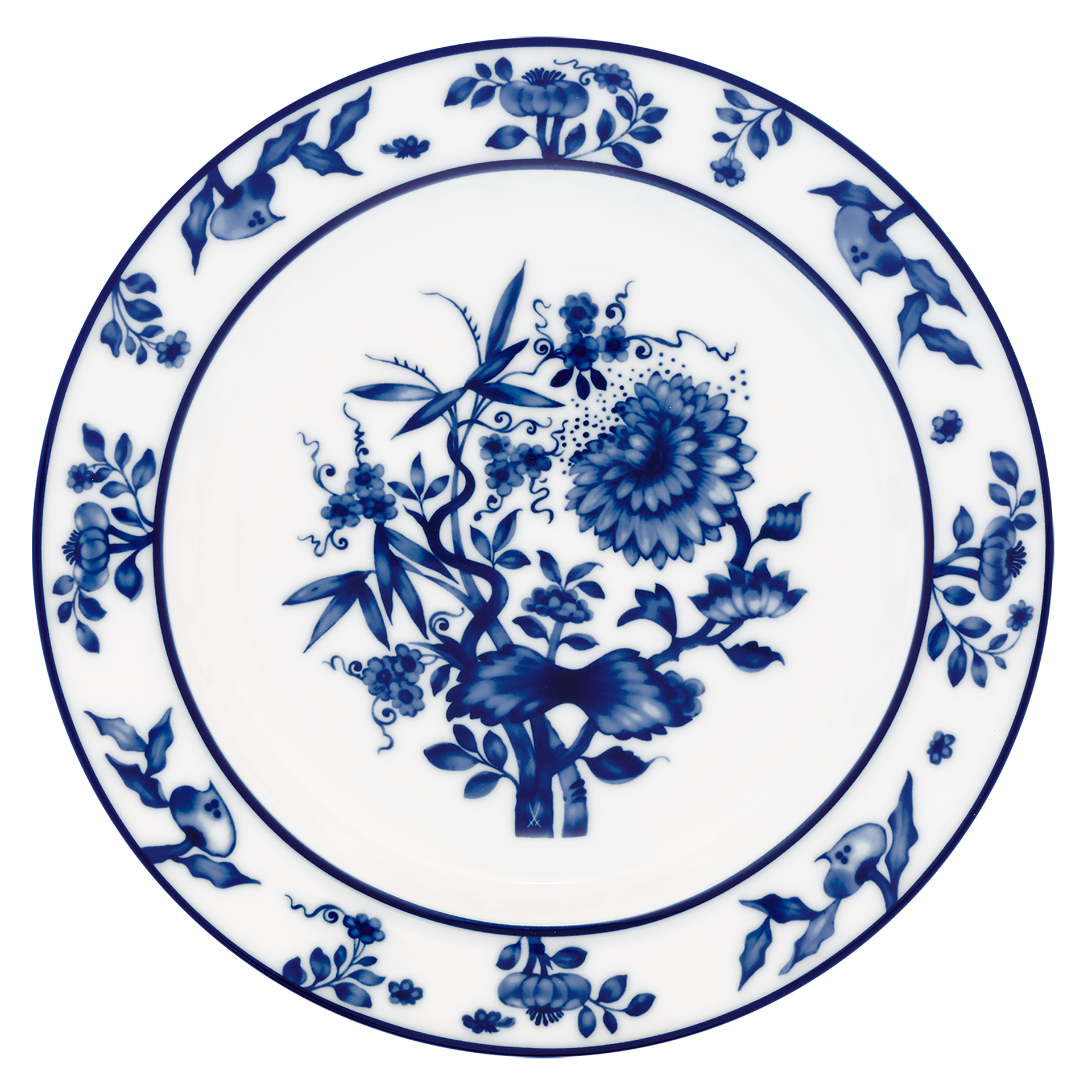 Suppenteller Weiß Ø 23 cm | Meissen No. 41 Noble Blue
