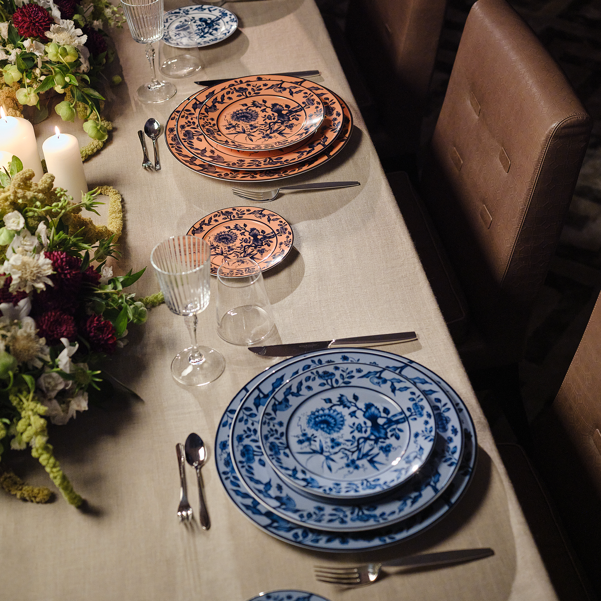 Suppenteller Weiß Ø 23 cm | Meissen No. 41 Noble Blue