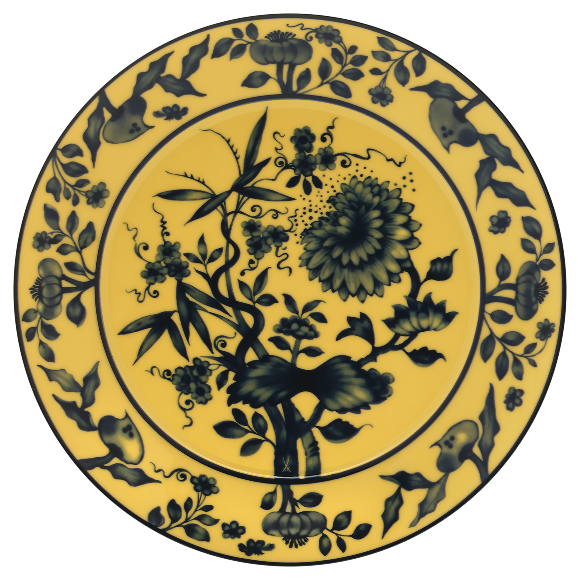 Platzteller, gelb, Ø 33 cm | Meissen No.41 Zwiebelmuster