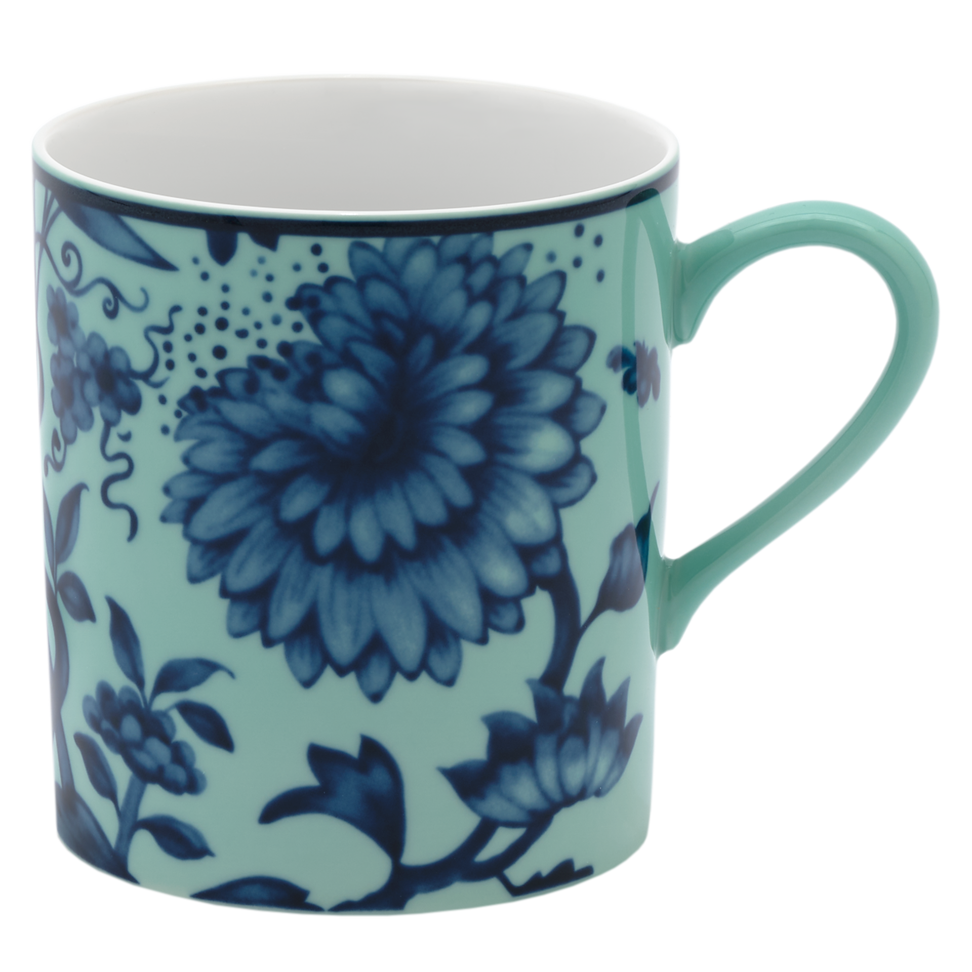 Henkelbecher The Original Seladongrün H 9 cm | Meissen No.41 Zwiebelmuster