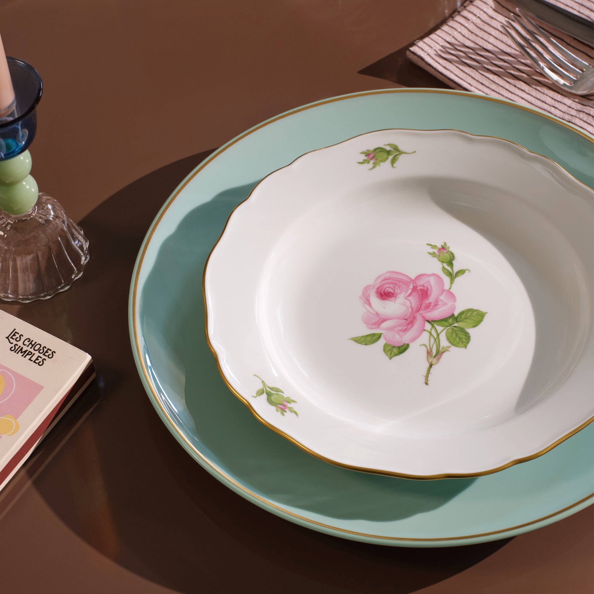 Speiseteller Urban Colors Seladongrün Ø 29 cm | Meissen No. 41 Noble Blue
