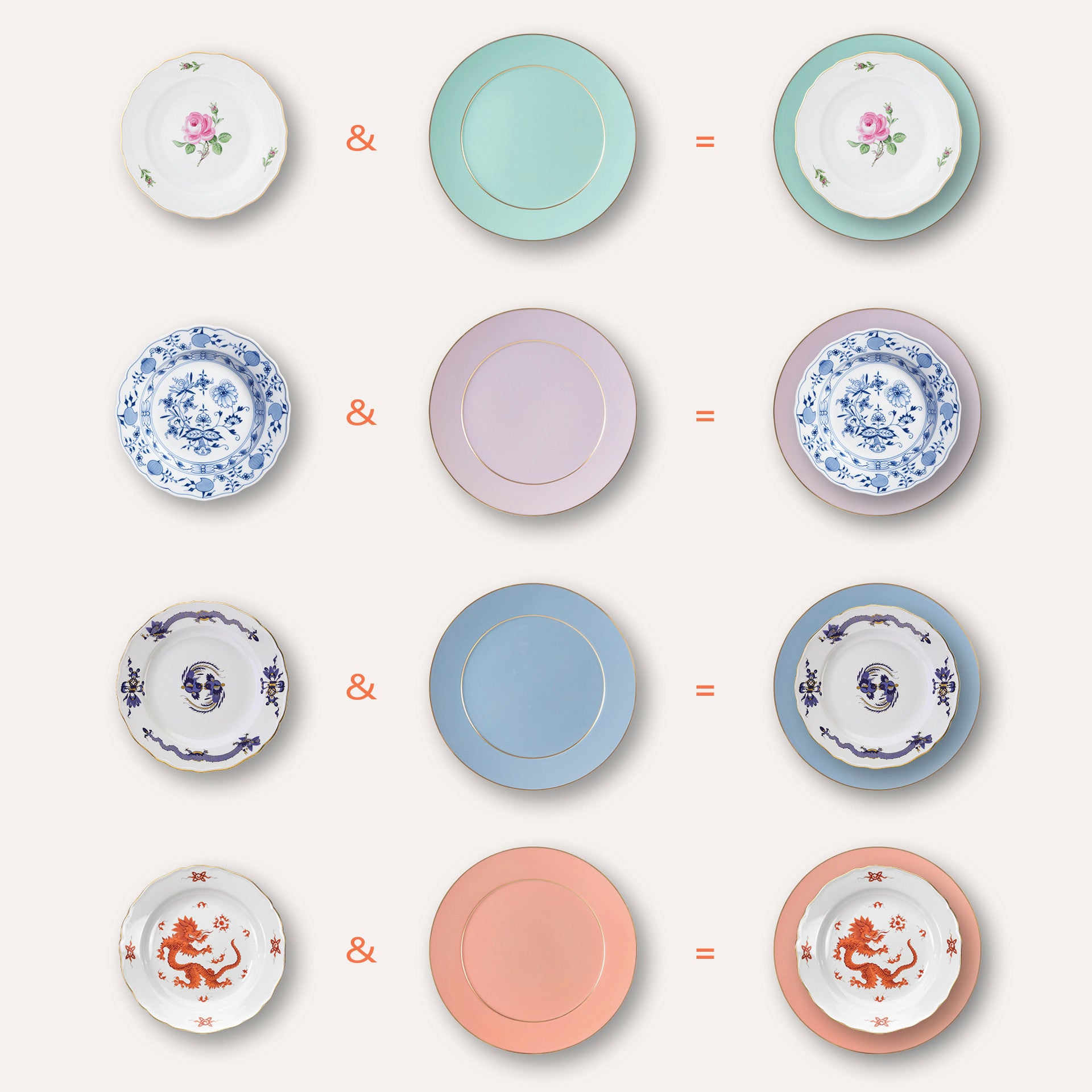 Speiseteller Urban Colors Seladongrün Ø 29 cm | Meissen No. 41 Noble Blue