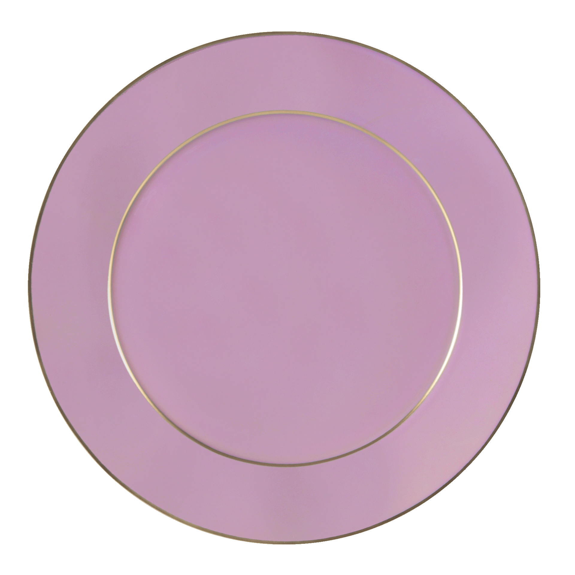 Speiseteller uni rosa, Ø 29 cm, Goldrand | Meissen No.41 Casa
