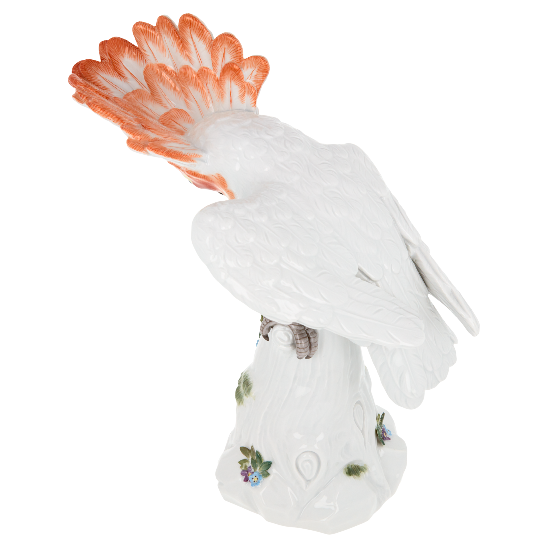 Einzelfigur Kakadu, Bunt staffiert, H 25 cm | Meissen Figuren Individuell