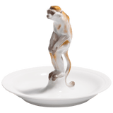 Figur Meerkatze auf Schale, Braun, H 13 cm | Meissen Limitierte Meisterwerke