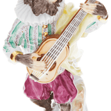 Affenkapelle Gitarrist Figur, Mehrfarbig, H 15 cm | Meissen Figuren-Edition Affenkapelle