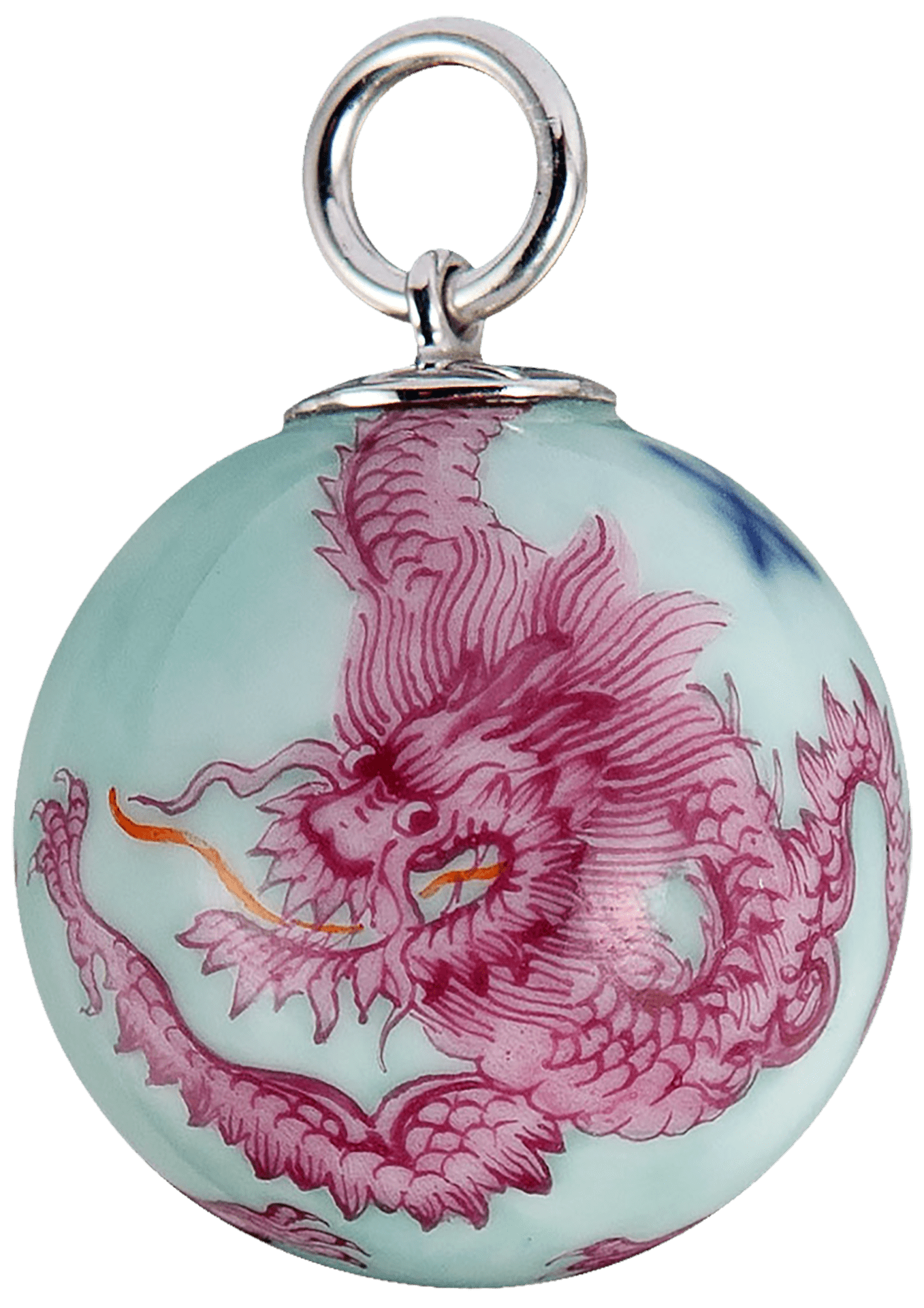 Anhänger Boule Ming - Drachen Purpur Ø 2,2 cm | Meissen Porzellananhänger 97c011-55m33 - Meissen Weimar