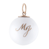 Anhänger "Boule", Monogramm (2 Buchstaben) in Gold, Ø 2,1 cm | Meissen Schmuck Individuell