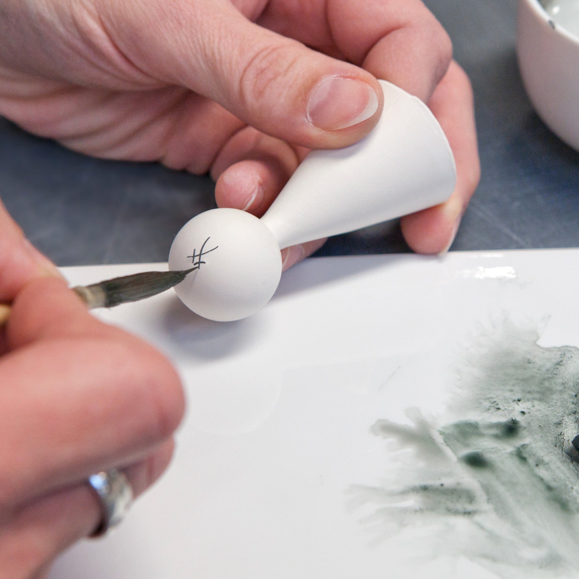 Anhänger "Boule", Monogramm (2 Buchstaben) in Gold, Ø 2,1 cm | Meissen Schmuck Individuell 97B202-55M34 - Meissen Weimar