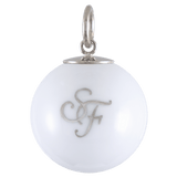 Anhänger Boule Monogramm in Platin, Ø 2,2 cm | Meissen Boule Collection