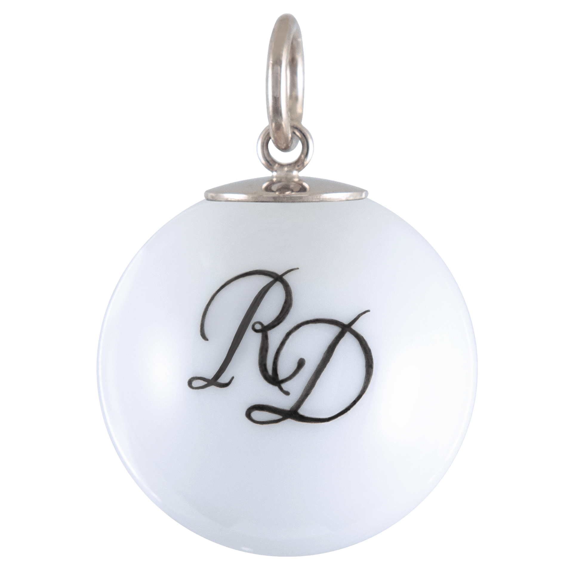 Anhänger Boule Monogramm Schwarz Ø 2,2 cm | Meissen Boule Collection 97b204-55m33 - Meissen Weimar