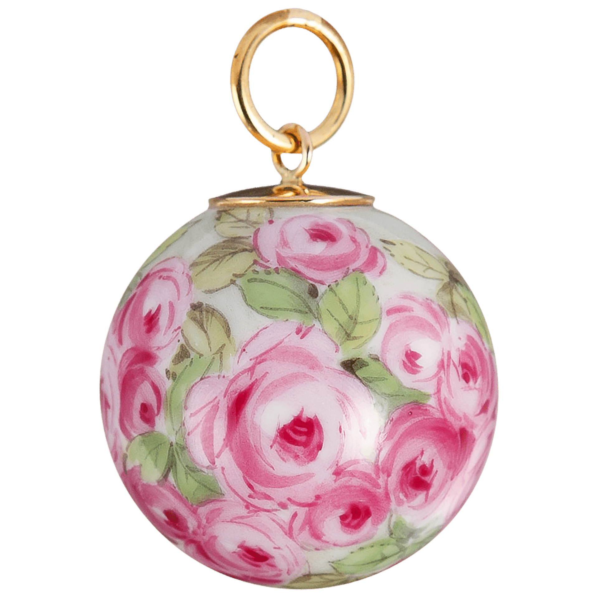 Anhänger 'Boule' Rosengarten, Ø 2,1 cm | Baumschmuck für den Weihnachtsstrauss MPJ20HSB0107 - Meissen Weimar