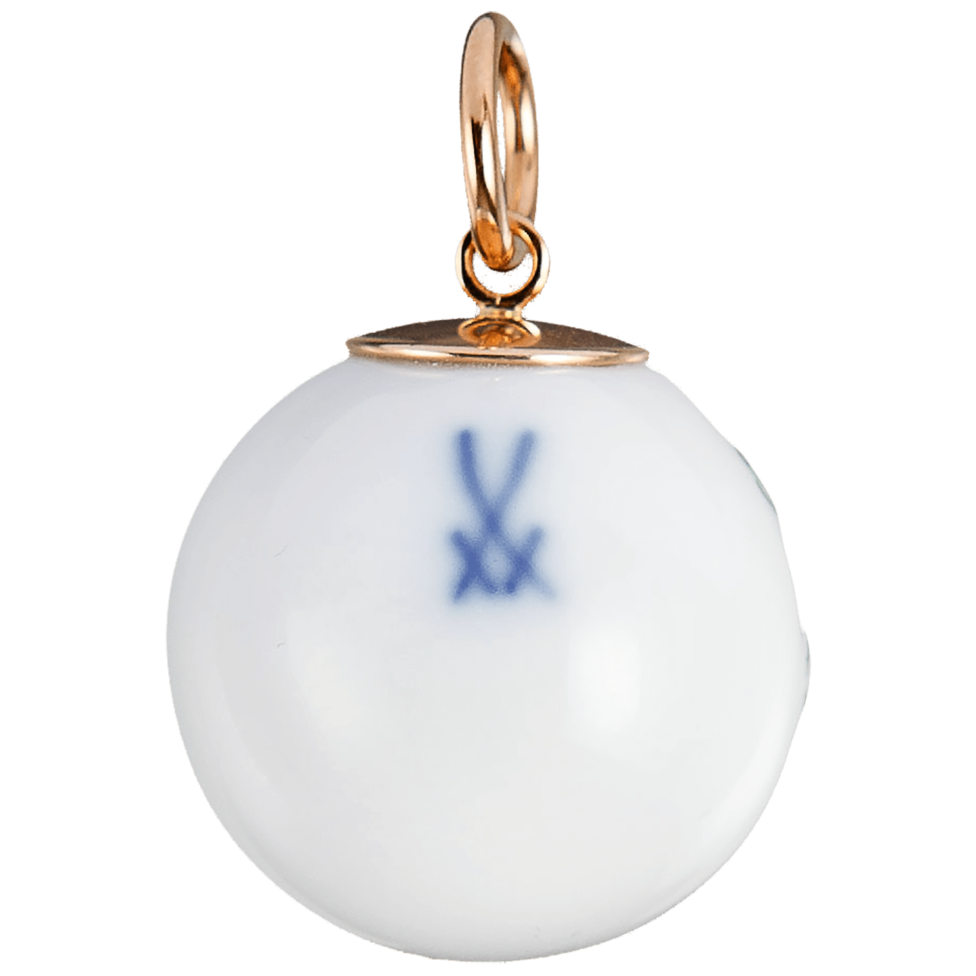 Anhänger "Boule" Tuberose Relief in Grün, Ø 1,9 cm | Meissen Kollektion Boule MPJ20TR03200 - Meissen Weimar