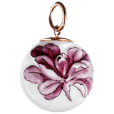 Porzellananhänger Boule Tuberose Relief in Purpur, Ø 1,9 cm | Meissen Porzellananhänger
