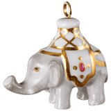 Anhänger Elefant Decke Weiß, H 3,4 cm | Meissen Porzellananhänger