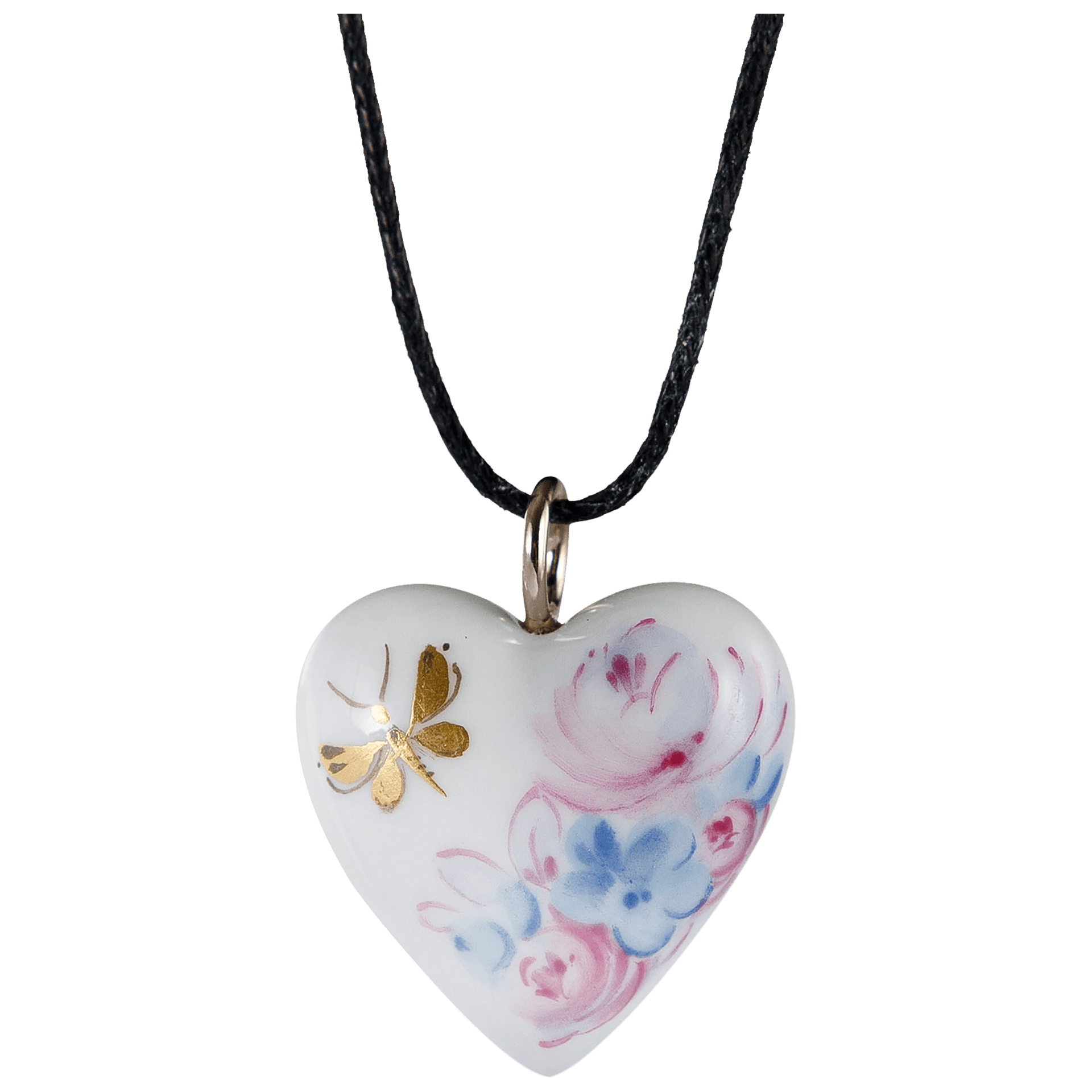 Anhänger "Herz Größe L", Schmetterlingswiese, 2,4 x 2 cm | Meissen Herz Collection MPJ20HED3480 - Meissen Weimar