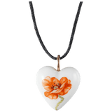 Anhänger "Herz Größe M", Wilder Mohn, rot, 2,2 x 1,8 cm | Meissen Schmuck-Accessoires