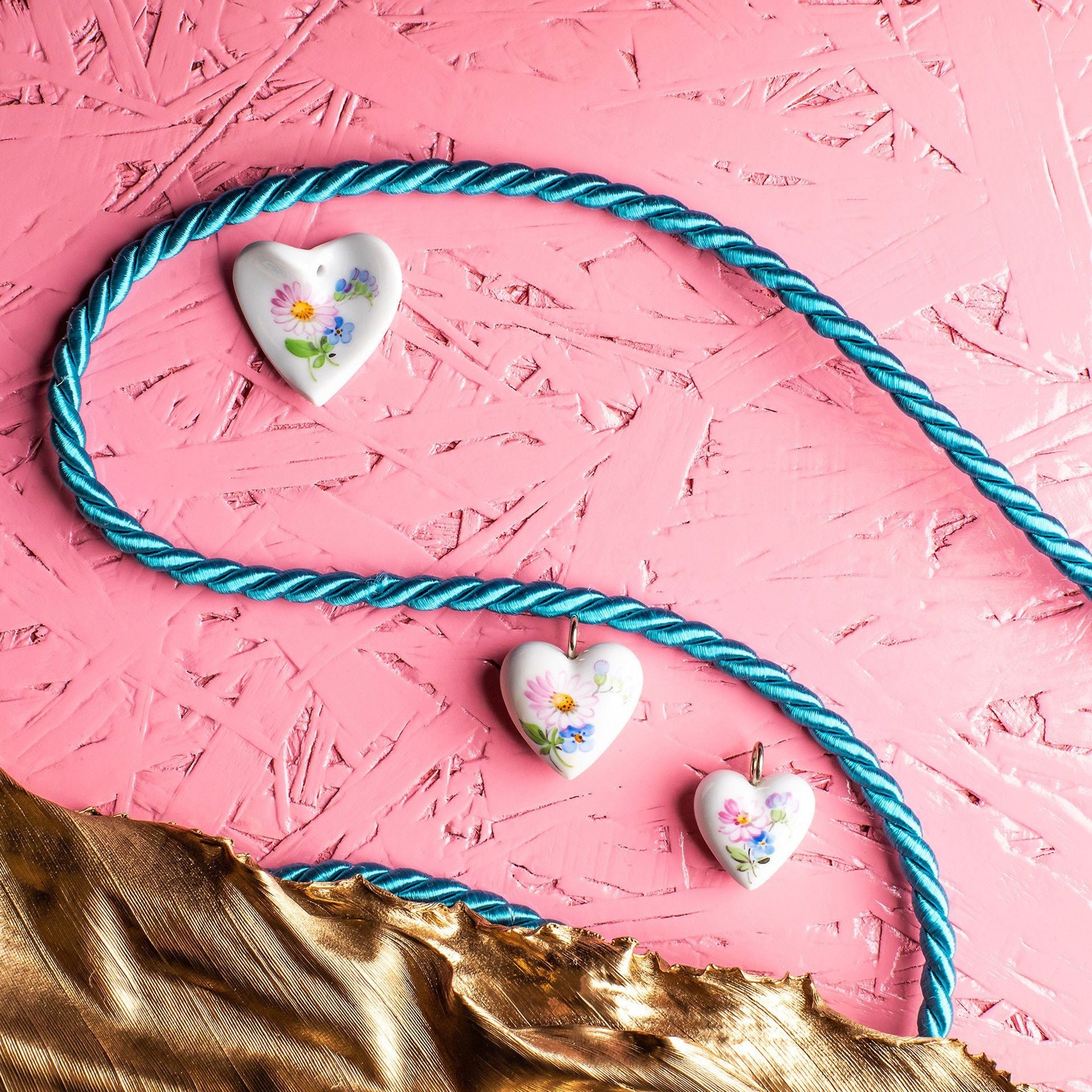 Anhänger 'Herz Größe M',Teiche mit Wasserlinsen, 2,2 x 1,8 cm | Meissen Anhänger Herz Größe M MPJ20HED2479 - Meissen Weimar