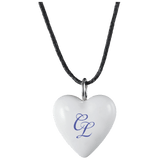 Anhänger Herz Monogramm Kobaltblau, H 2,2 cm | Meissen Porzellananhänger