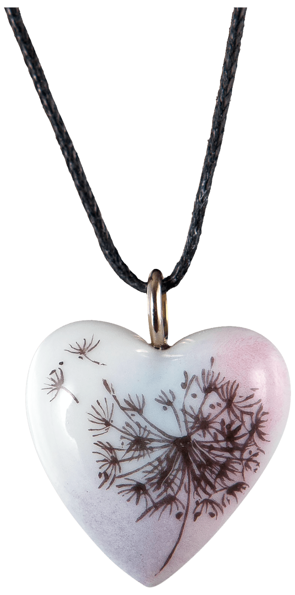 Anhänger Herz Pusteblume L, Porzellan, H 2,4 cm | Meissen Porzellananhänger 61a115-71m01 - Meissen Weimar