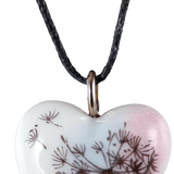 Anhänger Herz Pusteblume L, Porzellan, H 2,4 cm | Meissen Porzellananhänger