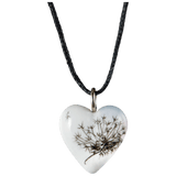 Anhänger Herz Pusteblume, Porzellan, H 2.2 cm | Meissen Porzellananhänger