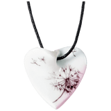 Anhänger Herz Pusteblume, Porzellan, H 2,5 cm | Meissen Porzellananhänger