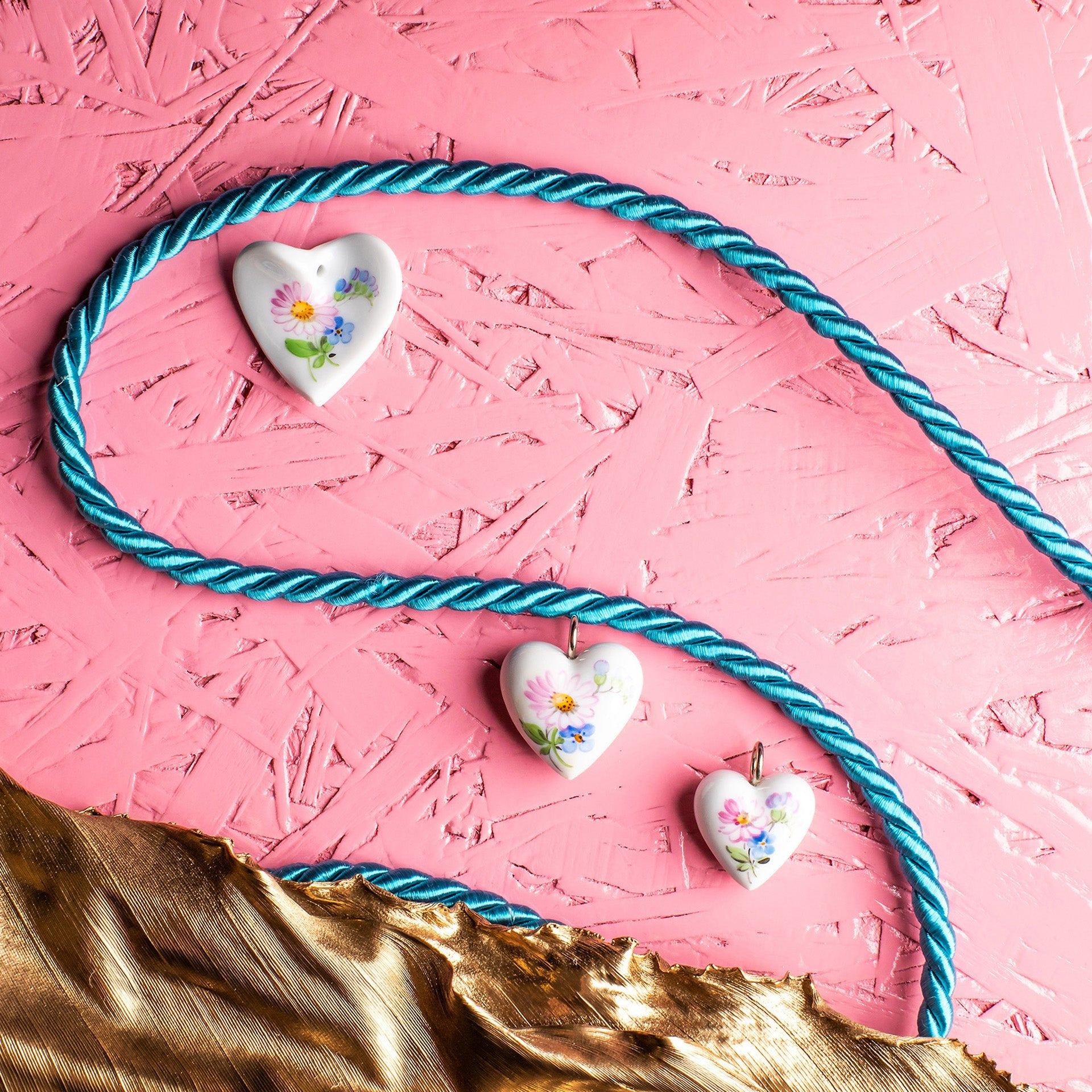 Anhänger Herz, Weiß, H 2,2 cm, Porzellan | Meissen Porzellananhänger 22a060-71m03 - Meissen Weimar