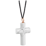 Anhänger Kreuz Schmetterling in Weiß, 750 Roségold | Meissen My First Outdoor