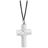 Anhänger Kreuz Schmetterling in Weiß, 750 Weißgold | Meissen Schmuck-Kollektion