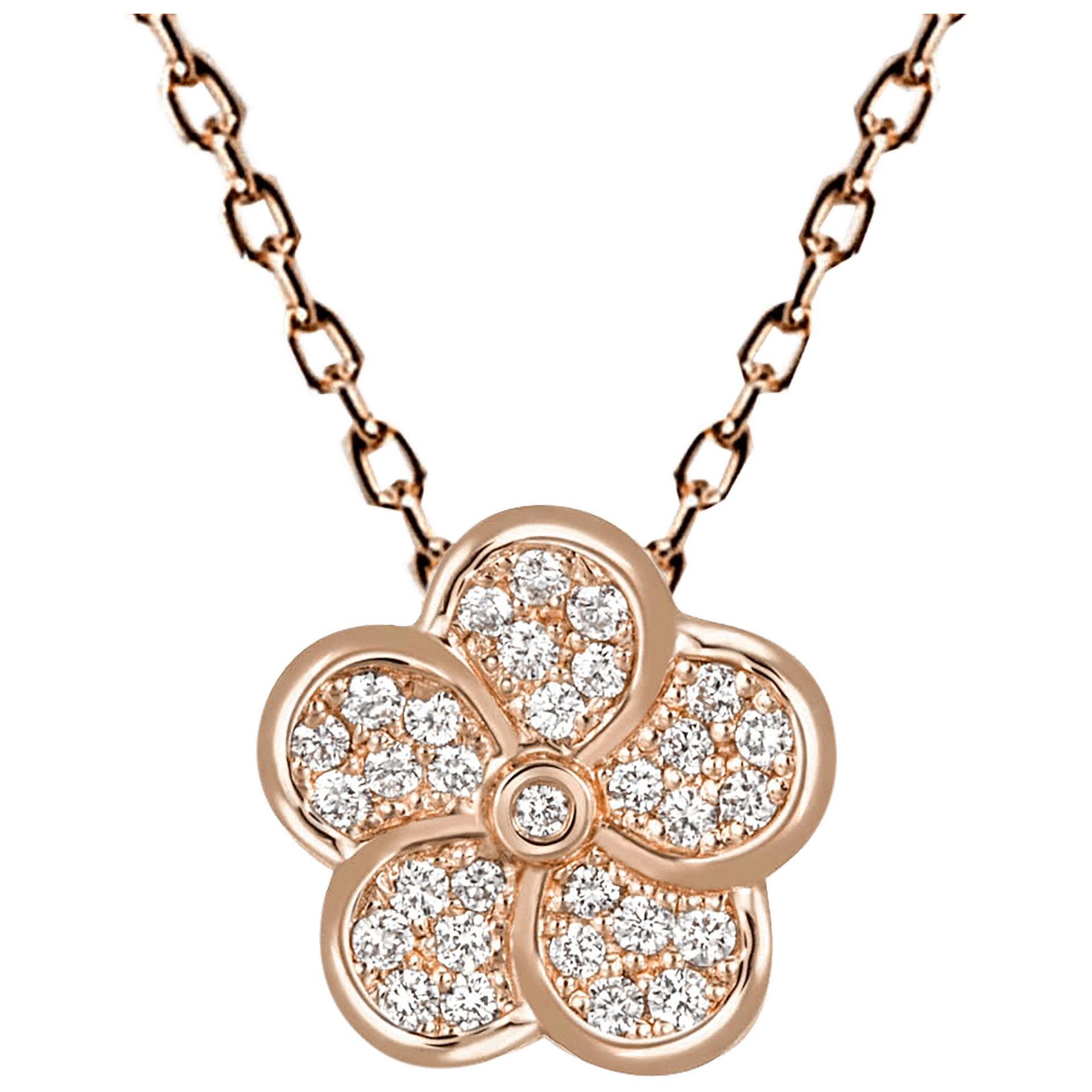 Anhänger mit Kette Royal Blossom Pavé, 45 cm | Meissen Royal Blossom Collection mpj20bp199c45 - Meissen Weimar