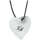 Anhänger, Monogramm in Schwarz, H 2,5 cm | Meissen Porzellananhänger