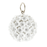 Anhänger Schneeballblüten-Boule klein, Blütenstempel Platin staffiert, Ø 2 cm | Meissen Boule Collection